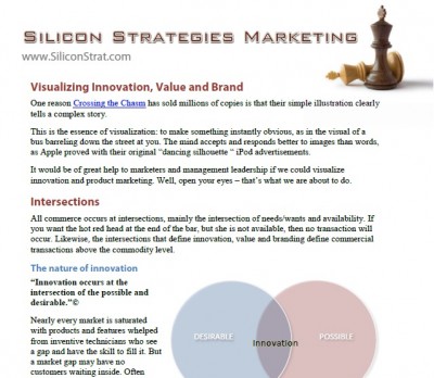 Screen shot of the Visualizing Innovation, Value and Brand white paper