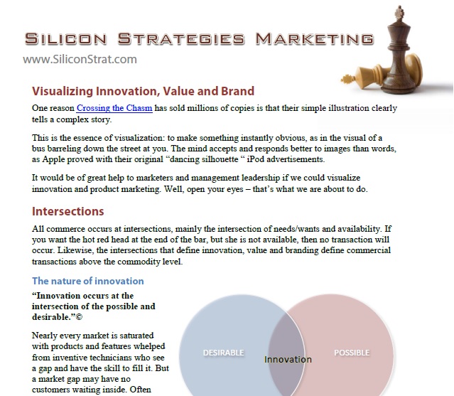 Screen shot of the Visualizing Innovation, Value and Brand white paper